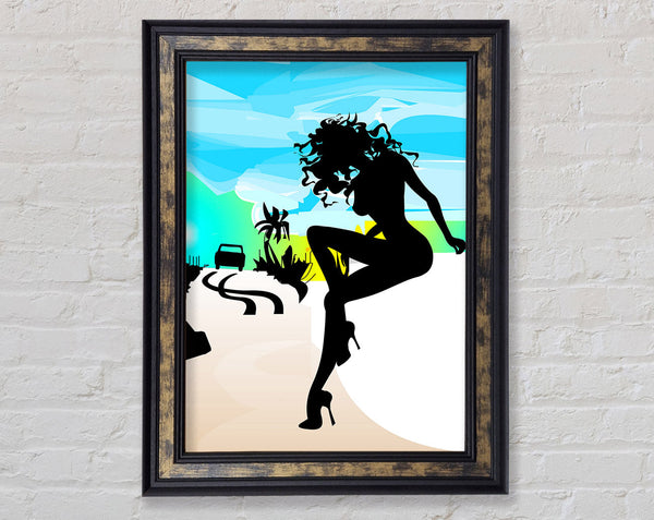 Woman Of The Night Framed Print