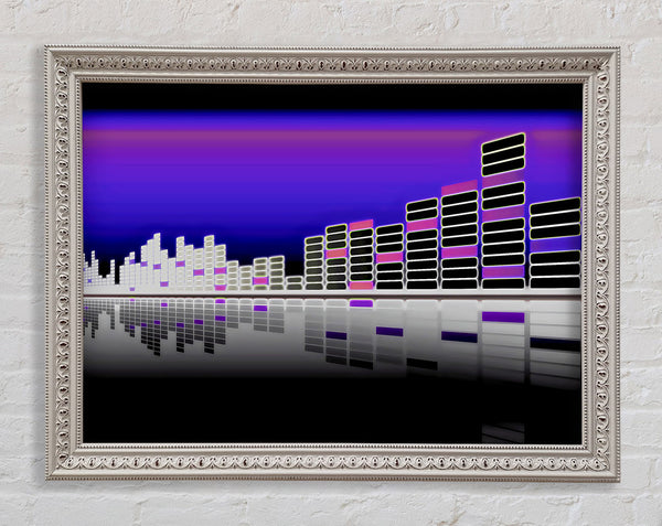 Graphic Equalizer Reflection Framed Print