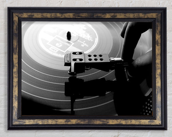 Dj Put Another Record On Framed Print