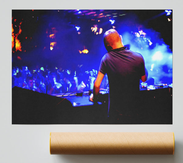 Dj Mixing Giclee Print