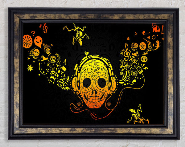 Skeleton Heads Framed Print