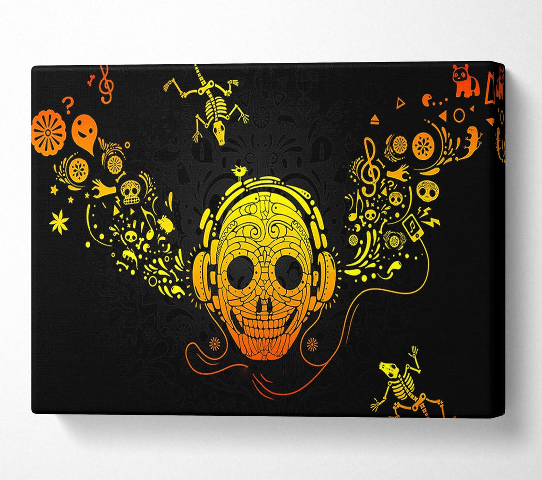  A Canvas Print of Skeleton Heads Canvas Print