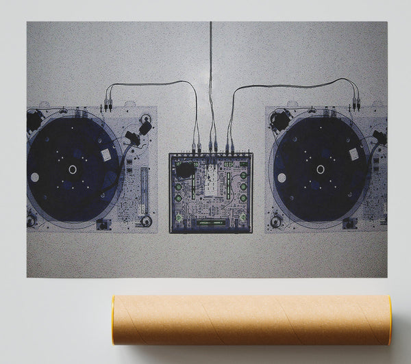 Translucent Dj Console Mixer Print