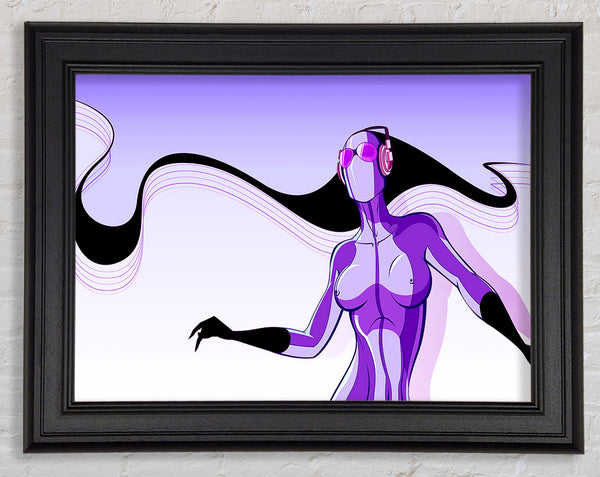 Abstract Purple Alien Framed Print