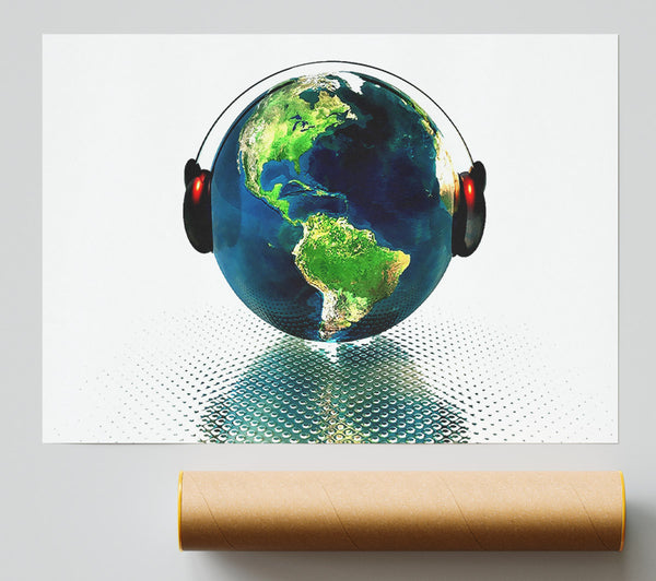 Earth In Music Print