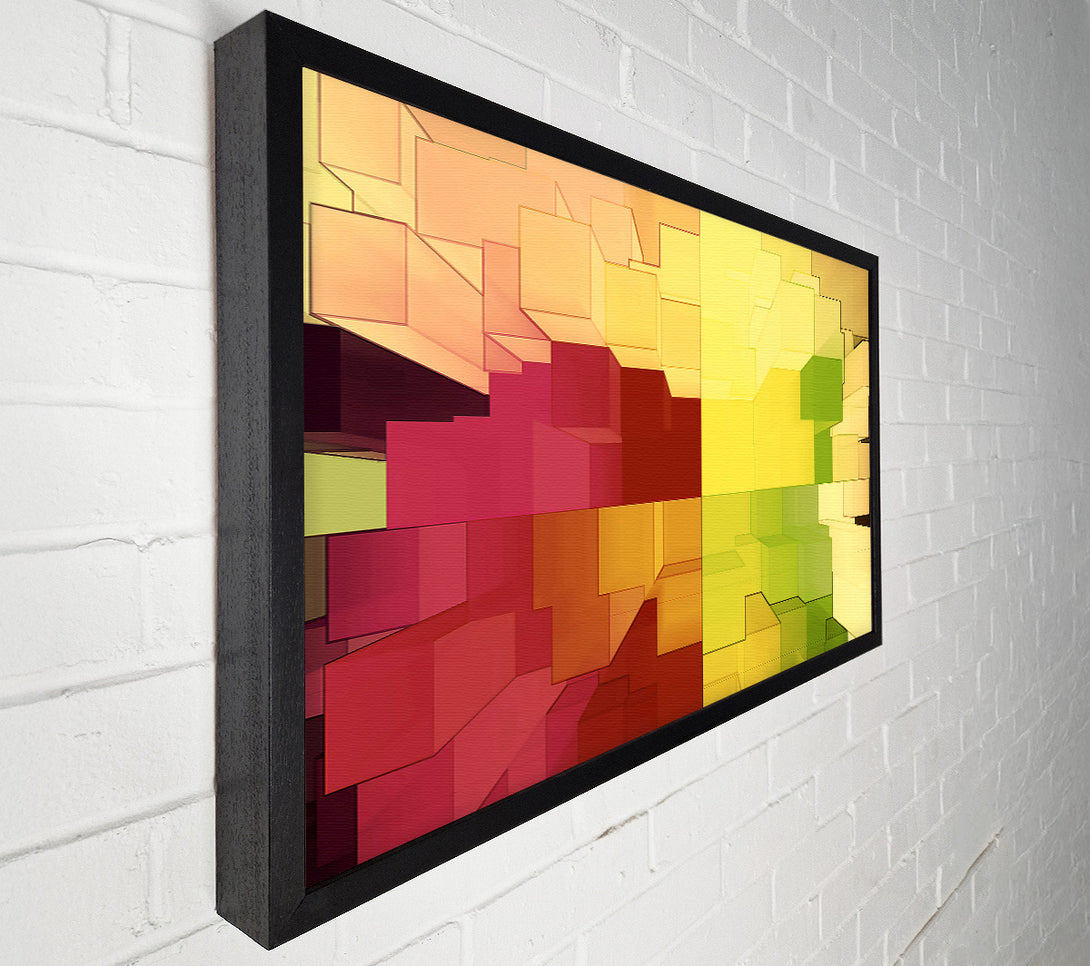  A Canvas Print of 3D Colourful Cubes Canvas Art