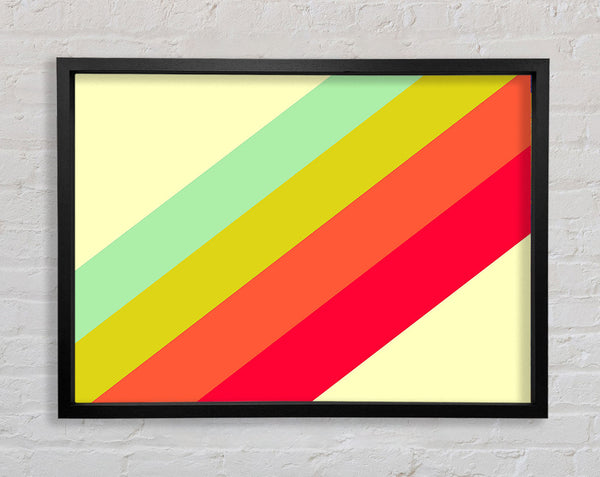 Retro Rainbow Framed Print