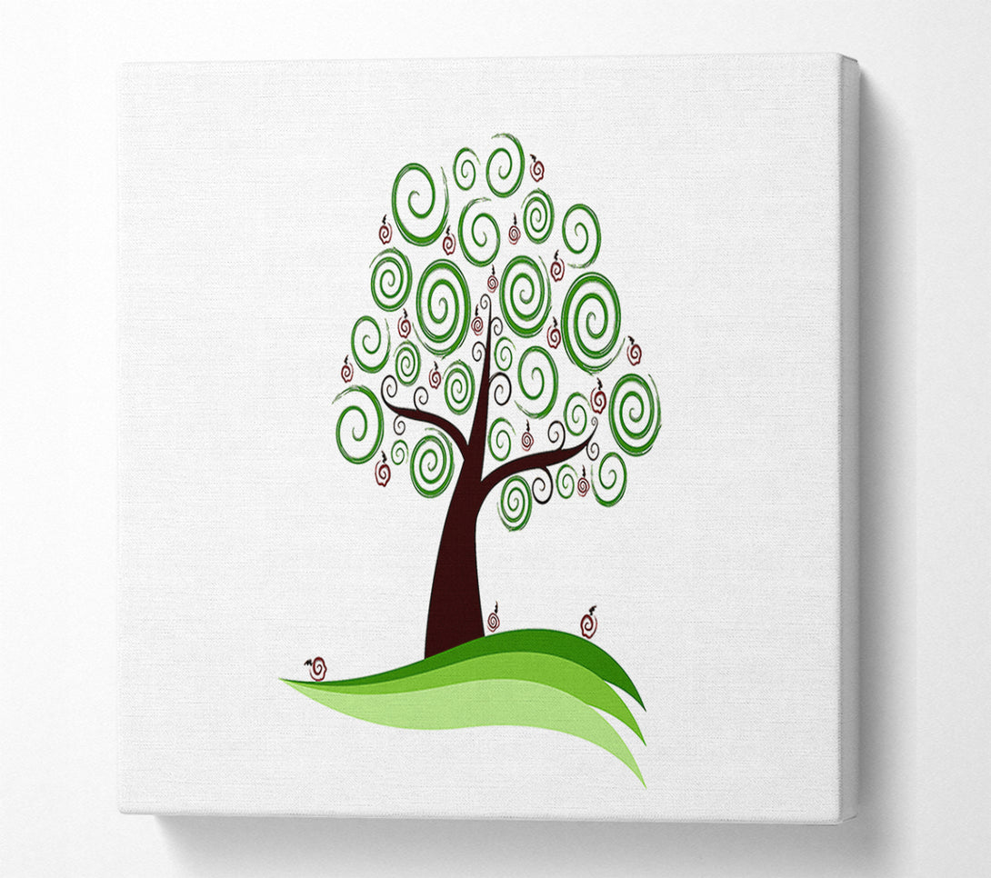  A Canvas Print of Green Cherry Tree Canvas Art