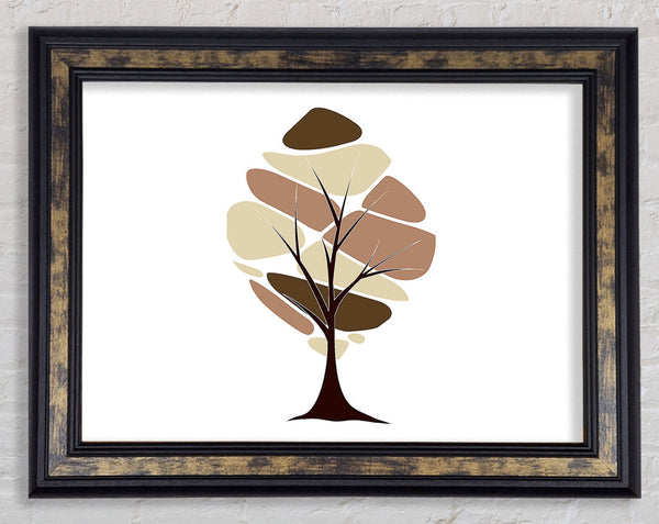 Surreal Brown Tree Framed Print