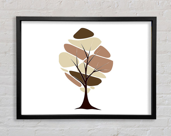 Surreal Brown Tree Framed Print