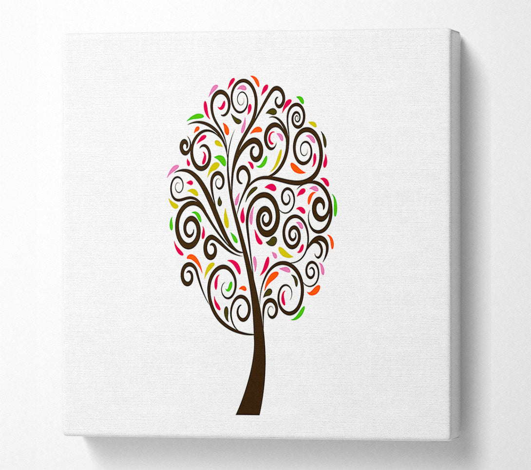  A Canvas Print of Multi-Coloured Tree Canvas Art