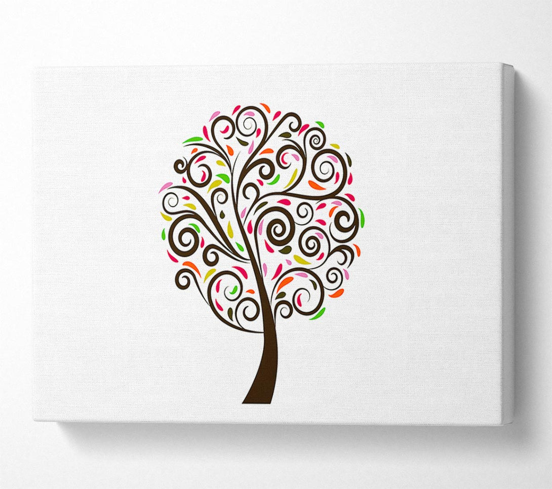  A Canvas Print of Multi-Coloured Tree Canvas Art