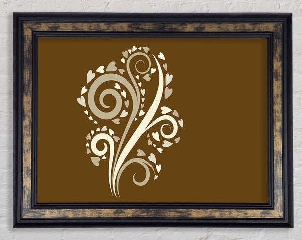 Love Heart Branch Framed Print