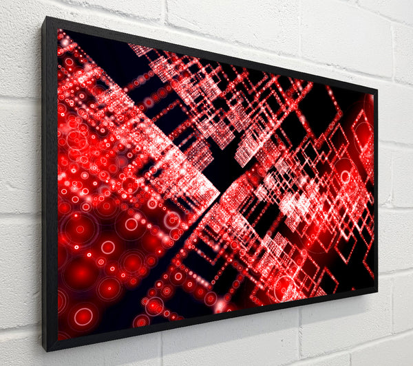 Red Surreal City Blocks