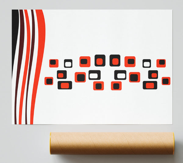 Squares And Stripes Print