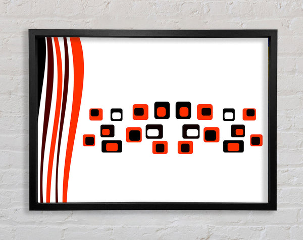 Squares And Stripes Framed Print