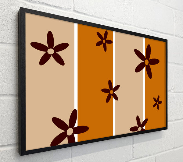 Chocolate Daisy Stripes