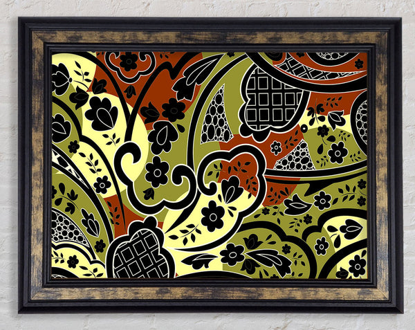 Paisley Leaves Framed Print