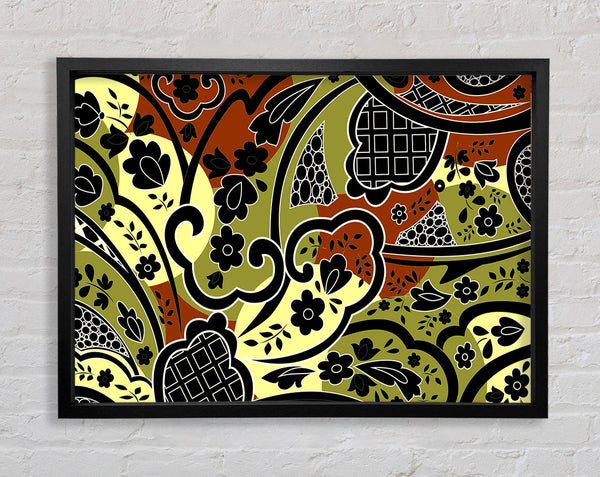 Paisley Leaves Framed Print