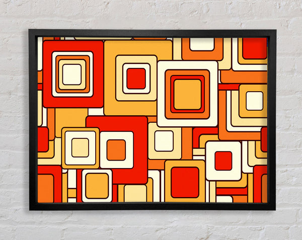 Psychedelic Orange Framed Print