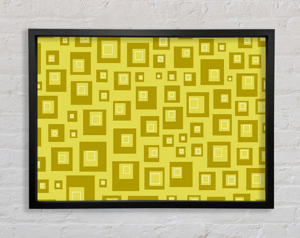 Squareness Of Green Framed Print