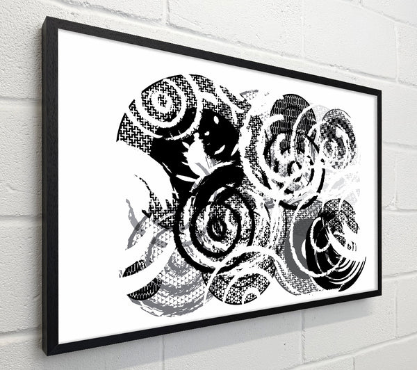 Swirls Of Circles B n W