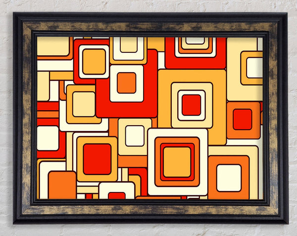 The Square Root Orange Framed Print