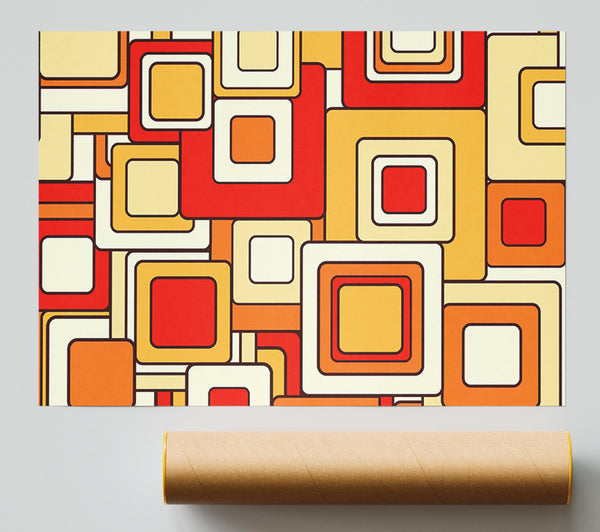 The Square Root Orange Print