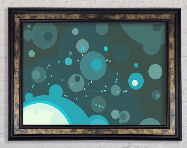 Turquoise Splash Framed Print