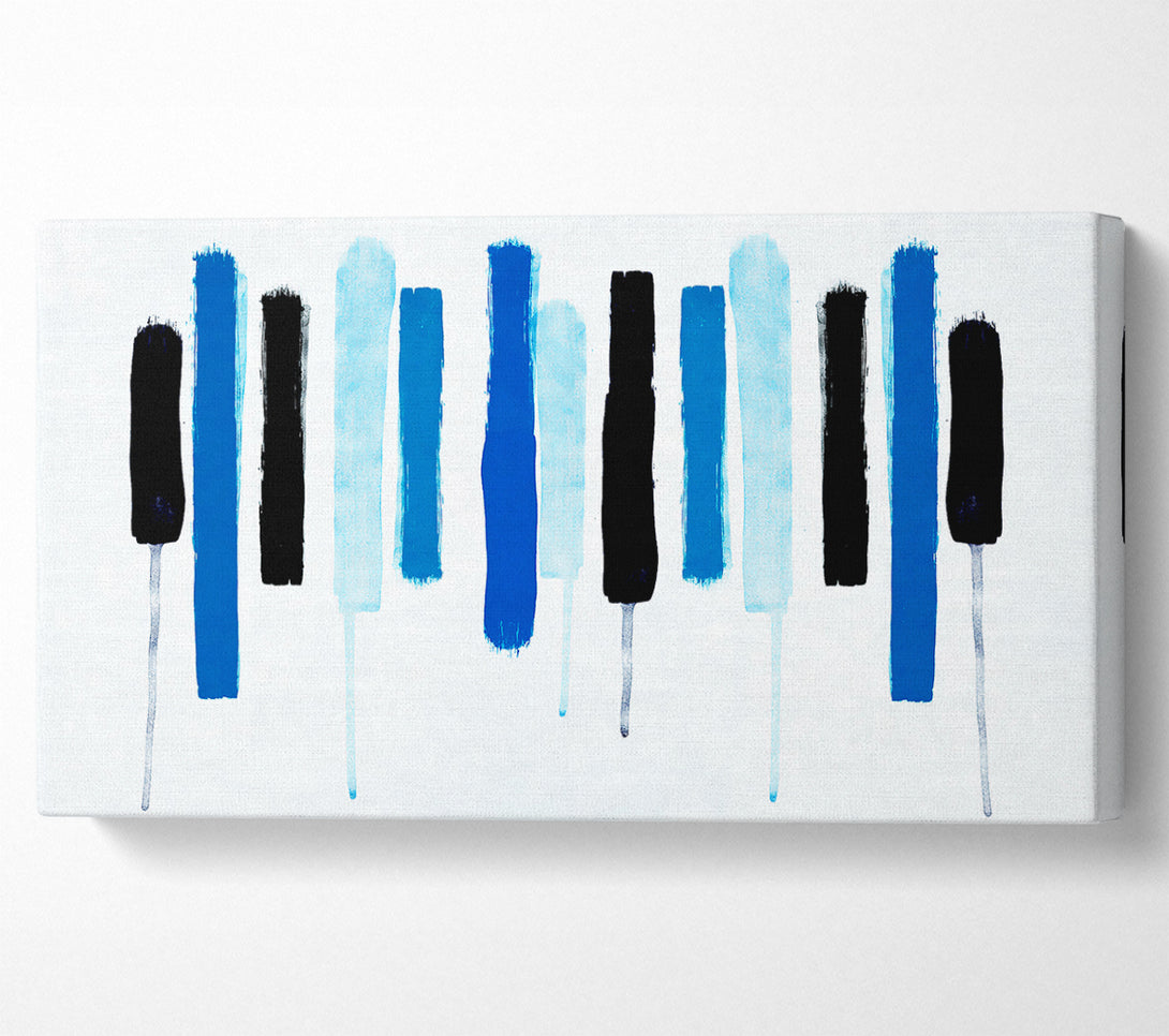  A Canvas Print of Piano Key Blues Canvas Wall Art