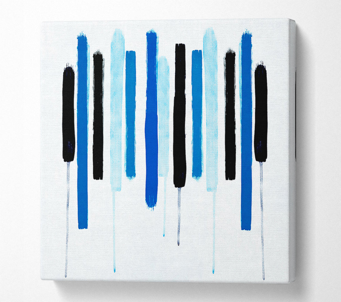  A Canvas Print of Piano Key Blues Canvas Wall Art