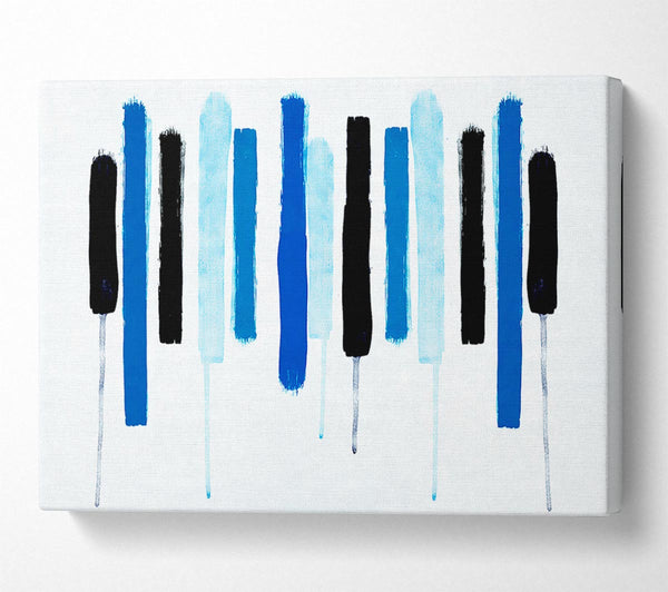  A Canvas Print of Piano Key Blues Canvas Wall Art