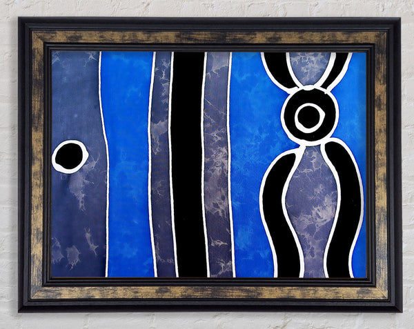 Tribal Greys Framed Print