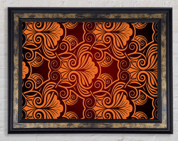 Symmetrical Reds Framed Print