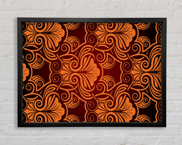 Symmetrical Reds Framed Print