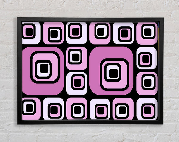 Squareness Of Pink Framed Print
