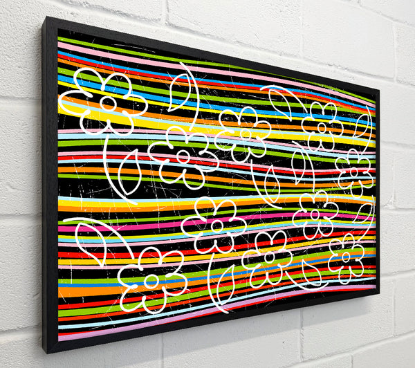 Vertical Rainbow Daisies