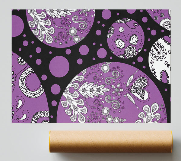 Planets Purple Giclee Print
