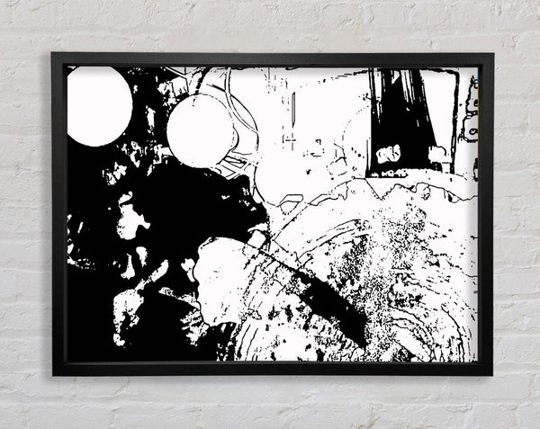Lantens In The Night White On Purple Framed Print