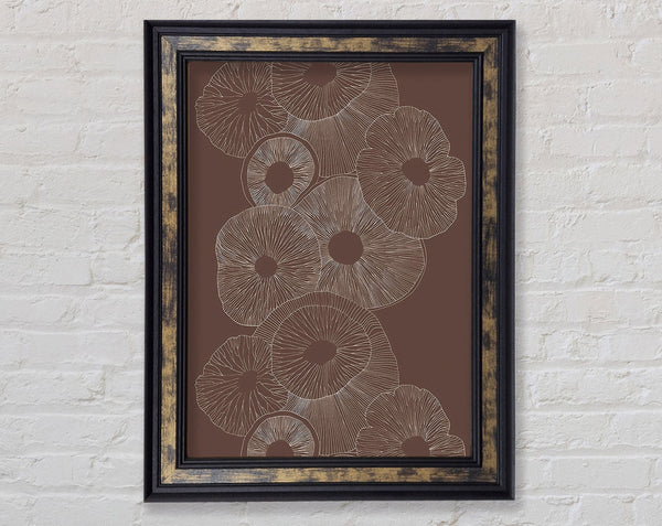 Intertwine Beige Framed Print