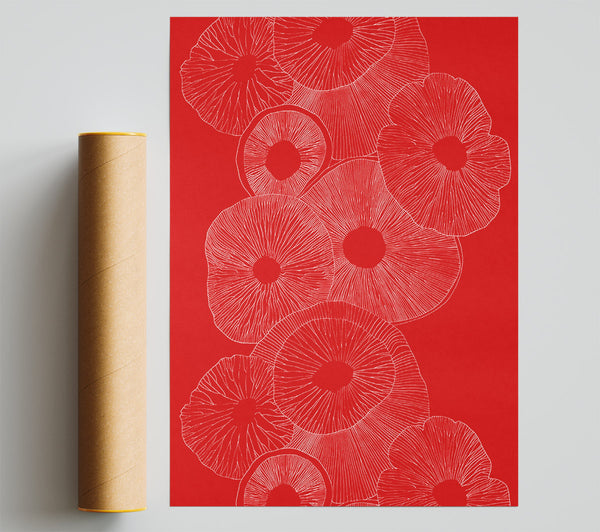 Intertwine Red Giclee Print