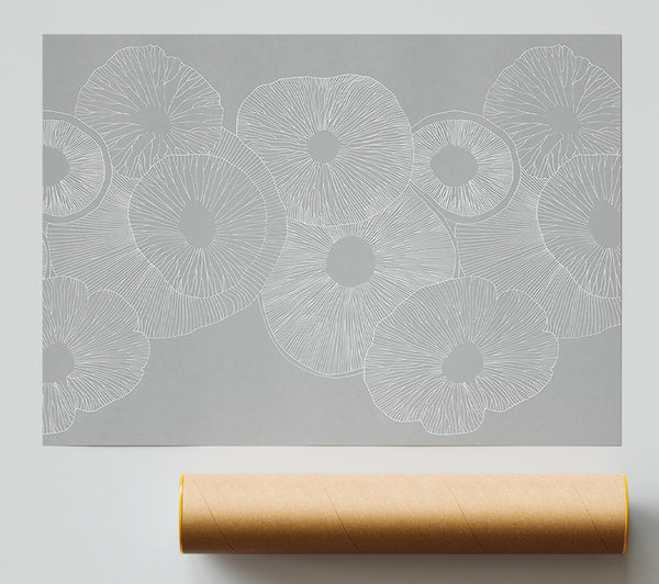 Intertwine (Portrait) Grey Poster