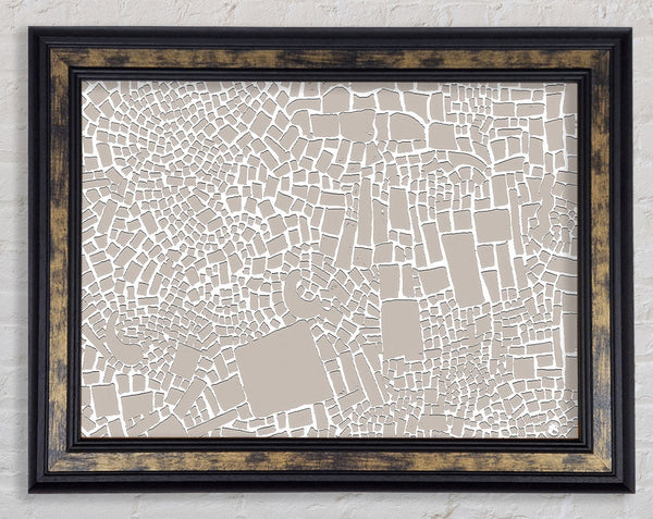 The Missing Piece Grey Framed Print