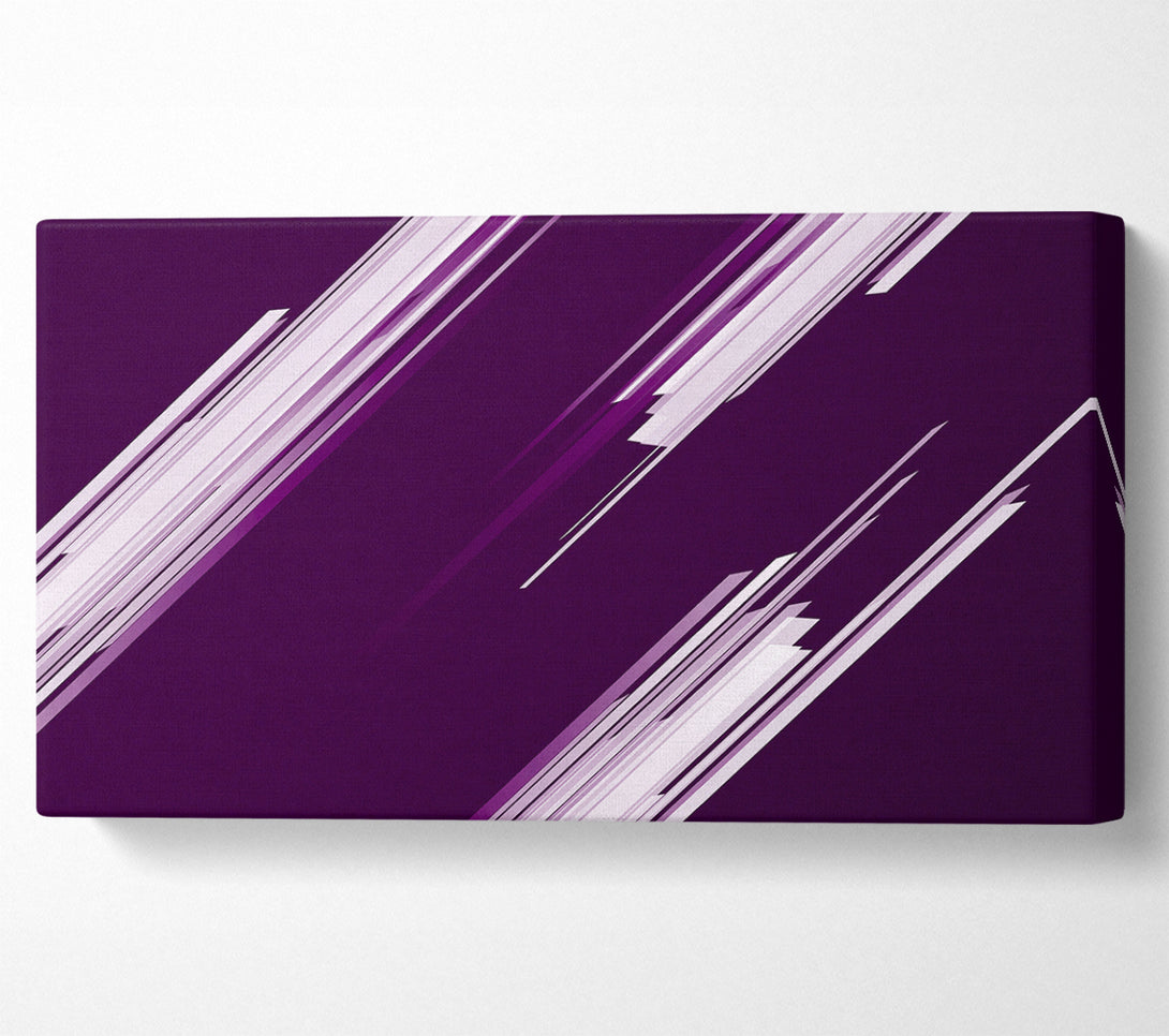 A Canvas Print of Shards Of Colour White On Purple Canvas Art