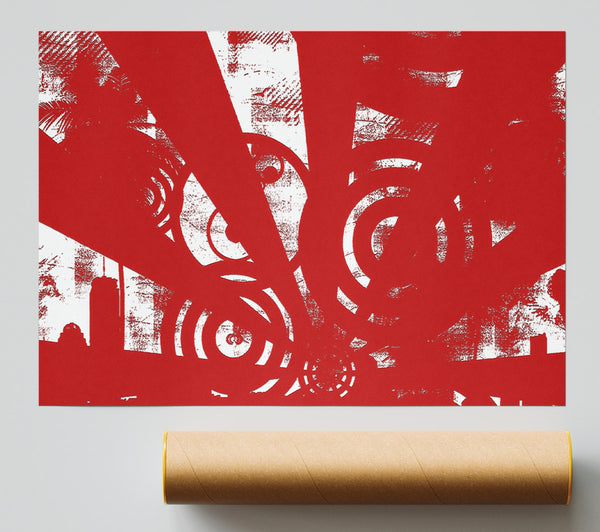 Shaft Of Light Red Print