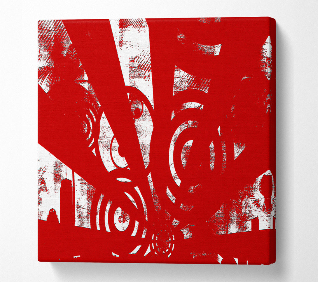  A Canvas Print of Shaft Of Light Red Canvas Wall Art