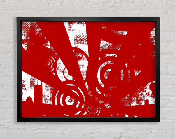 Shaft Of Light Red Framed Print