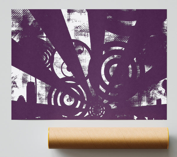 Shaft Of Light Purple Poster