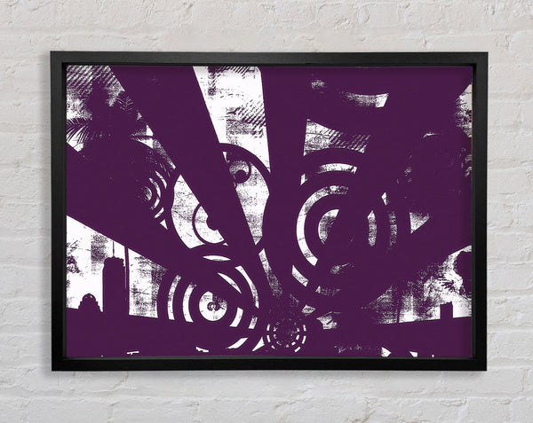 Shaft Of Light Purple Framed Print