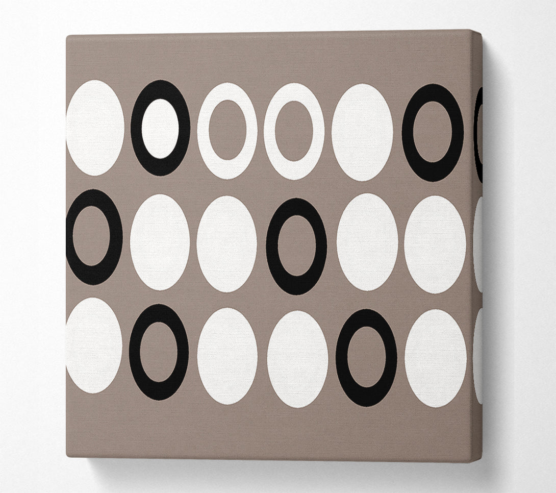  A Canvas Print of Rings Of Time Yellow On Red Canvas Wall Art